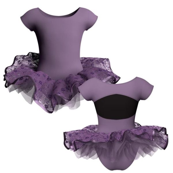 tutu ballerina maniche aletta con inserto e copritulle tun21111