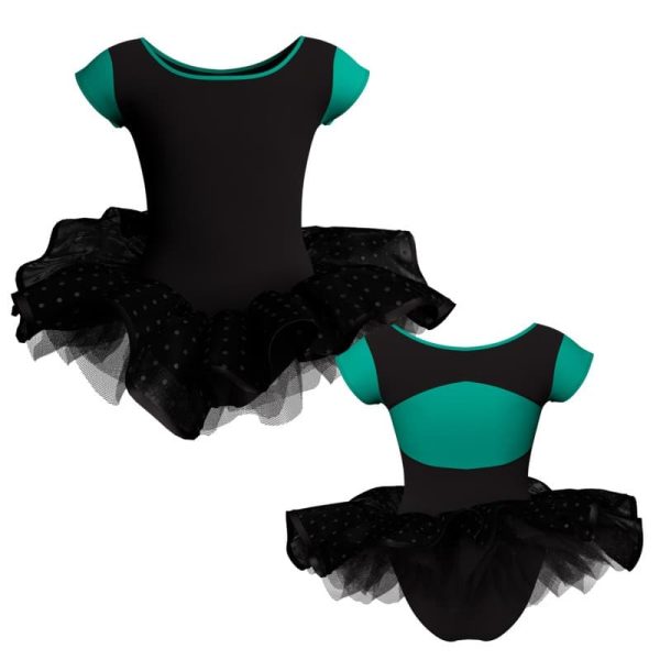 tutu ballerina maniche aletta con inserto e copritulle tun211t111