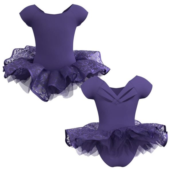 tutu ballerina maniche aletta con inserto e copritulle tun21211