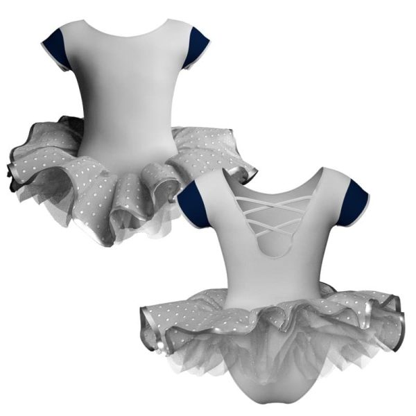 tutu ballerina maniche aletta con inserto e copritulle tun216t11