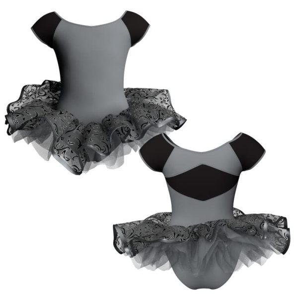 tutu ballerina maniche aletta con inserto e copritulle tun240t