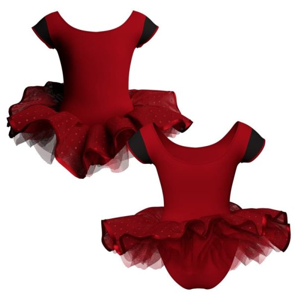 tutu ballerina maniche aletta con inserto e copritulle tun408t11