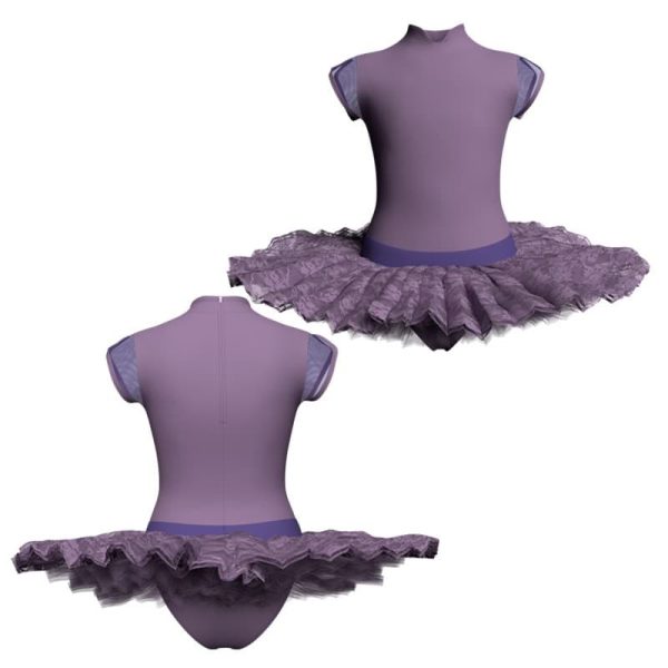 tutu ballerina maniche aletta con inserto in rete o pizzo tub2601458