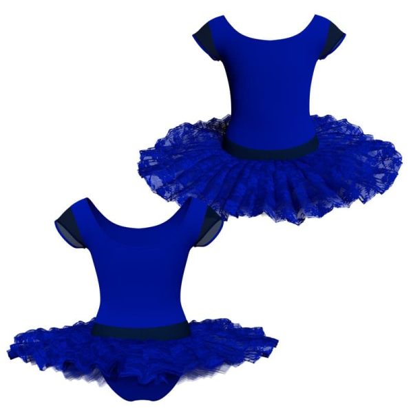 tutu ballerina maniche aletta con inserto in rete o pizzo tub408t