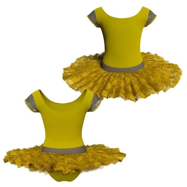 tutu ballerina maniche aletta con inserto in rete o pizzo tub408t45 copia