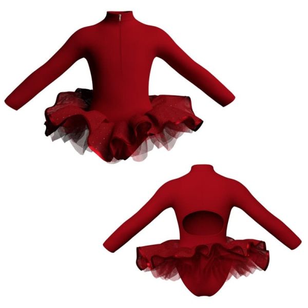 tutu ballerina maniche lunghe con zip tun3095