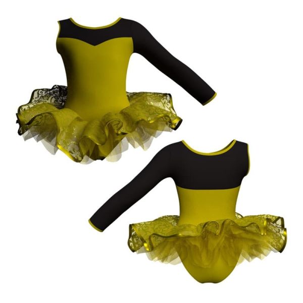 tutu ballerina monospalla con inserto e copritulle tun1019sst11