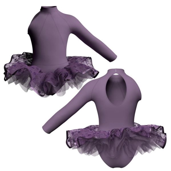 tutu ballerina monospalla con inserto e copritulle tun119sst11