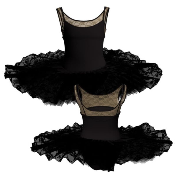 tutu ballerina professionale bretelle con inserto in rete o pizzo tut p218