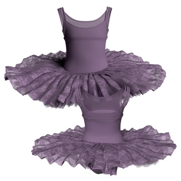 tutu ballerina professionale bretelle con inserto in rete o pizzo tut p2181