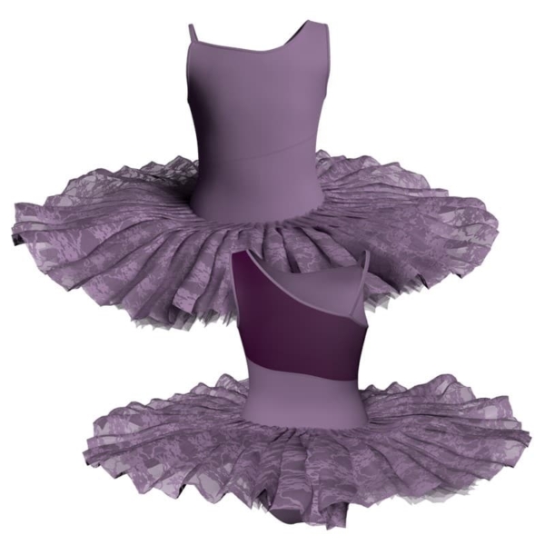 tutu ballerina professionale bretelle con inserto in rete o pizzo tut p226