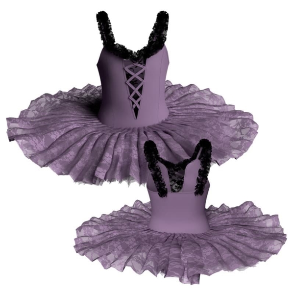 tutu ballerina professionale bretelle con inserto in rete o pizzo tut p2529