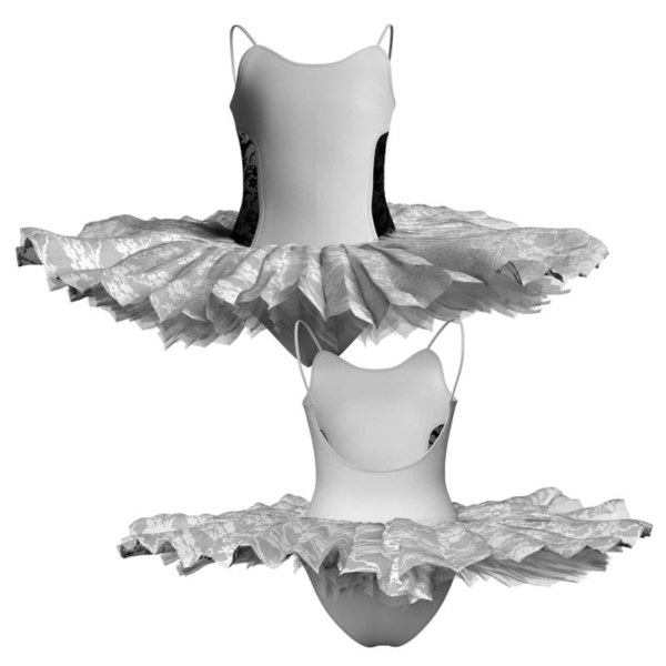 tutu ballerina professionale bretelle con inserto in rete o pizzo tut p2629