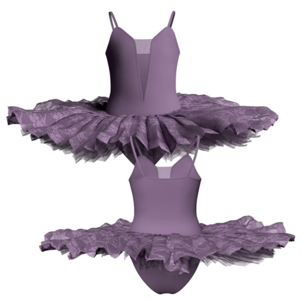 tutu ballerina professionale bretelle con inserto in rete o pizzo tut p40w1