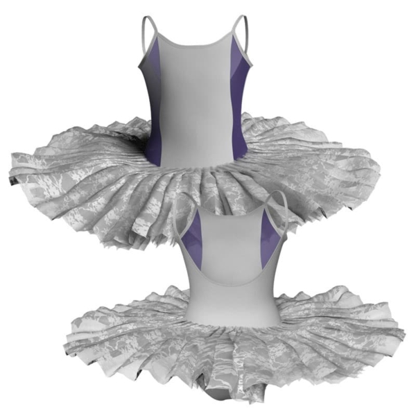 tutu ballerina professionale bretelle con inserto in rete o pizzo tut p418t