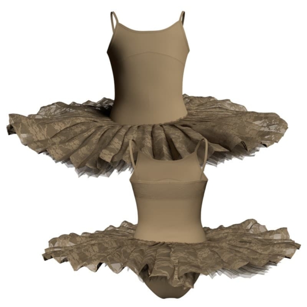 tutu ballerina professionale bretelle con inserto in rete o pizzo tut pb30051