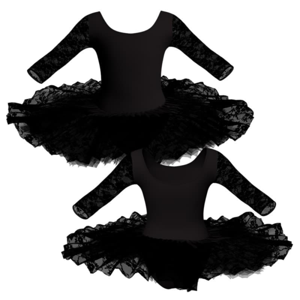 tutu ballerina professionale maniche 3 4 con inserto in rete o pizzo tut p406t1