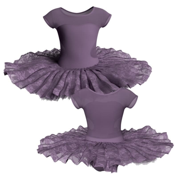 tutu ballerina professionale maniche aletta con inserto in rete o pizzo tut p10011