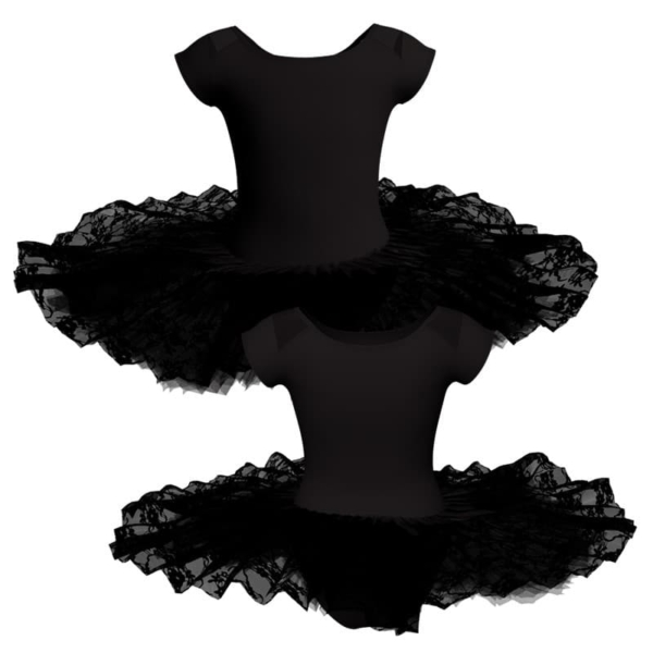 tutu ballerina professionale maniche aletta con inserto in rete o pizzo tut p10041