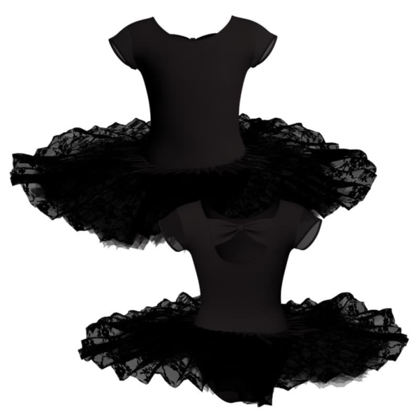 tutu ballerina professionale maniche aletta con inserto in rete o pizzo tut p210t