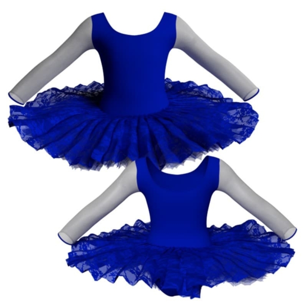 tutu ballerina professionale maniche lunghe con inserto in rete o pizzo tut p405t1