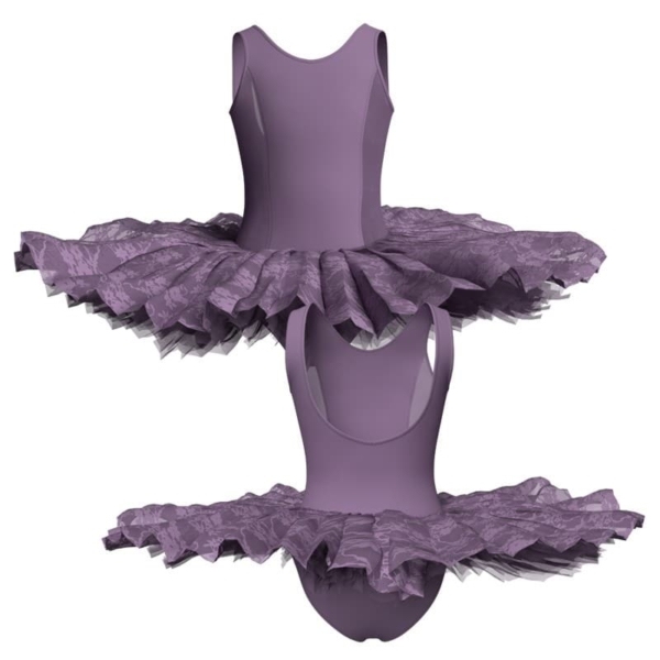 tutu ballerina professionale senza maniche con inserto in rete o pizzo tut p2031