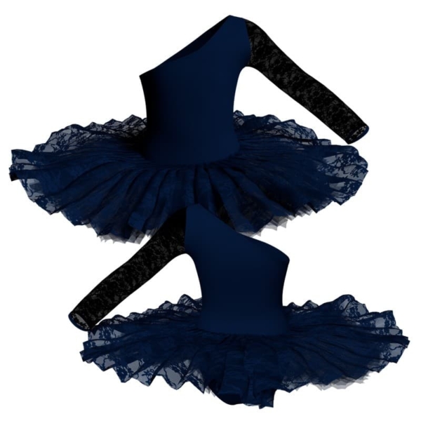 tutu ballerina professionale senza maniche con inserto in rete o pizzo tut p999t