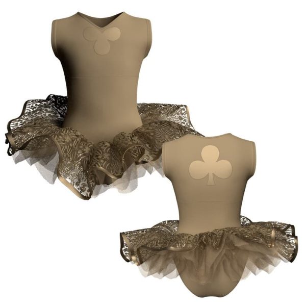 tutu ballerina senza manica con inserto e copritulle tun11211