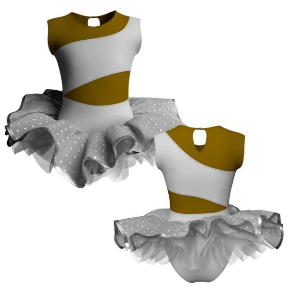 tutu ballerina senza maniche con inserto e copritulle tun108sst11