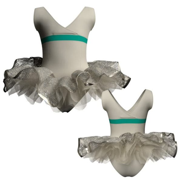 tutu ballerina senza maniche con inserto e copritulle tun121