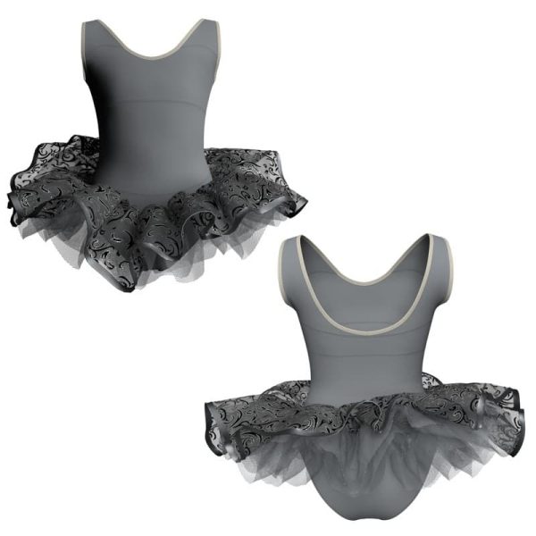 tutu ballerina senza maniche con inserto e copritulle tun301321