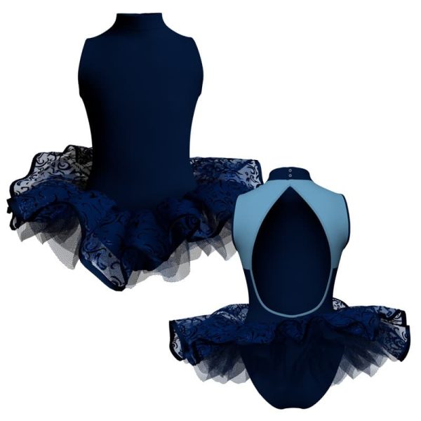 tutu ballerina senza maniche con inserto e copritulle tun510t