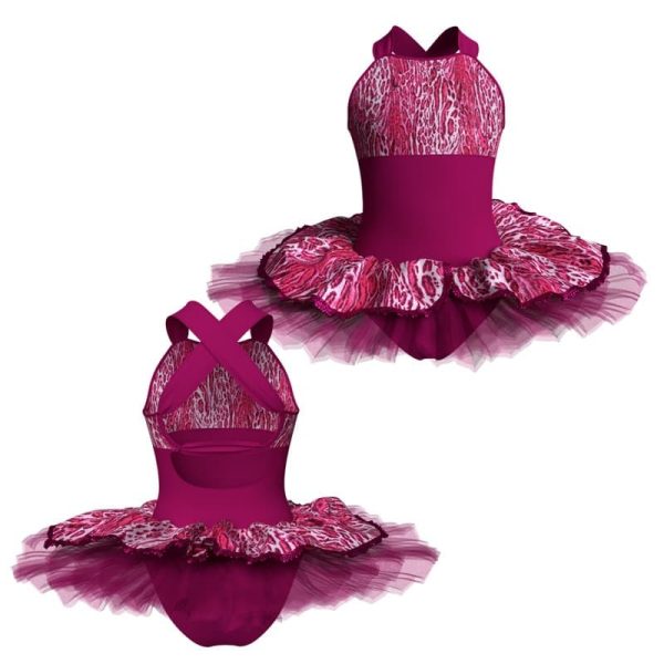 tutu bretelle con inserto in lycra stampata tud232