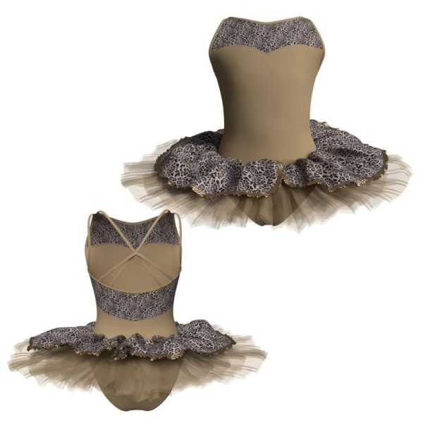 tutu bretelle con inserto in lycra stampata tud23456