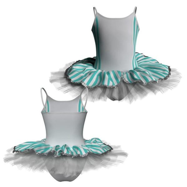 tutu bretelle con inserto in lycra stampata tud400t