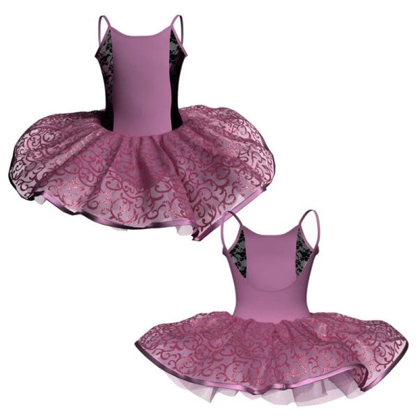 tutu bretelle con inserto in rete o pizzo tug418t