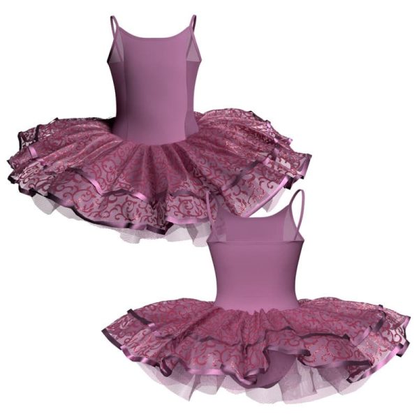 tutu da ballerina bretelle con inserto in rete o pizzo tuj400t