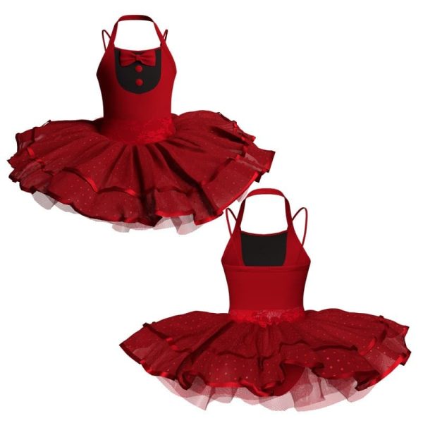 tutu da ballerina bretelle con inserto in rete o pizzo tujm1003