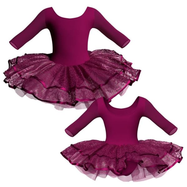 tutu da ballerina maniche 3 4 con inserto in rete o pizzo tuj406t3 copia