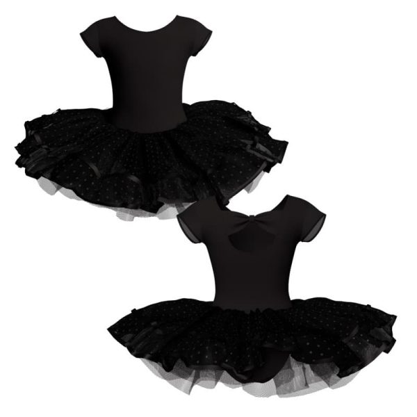 tutu da ballerina maniche aletta con inserto in rete o pizzo tuj210t11