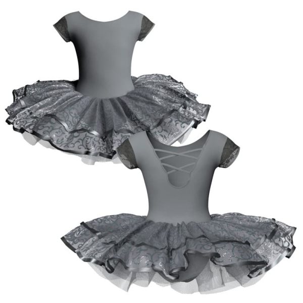 tutu da ballerina maniche aletta con inserto in rete o pizzo tuj216t