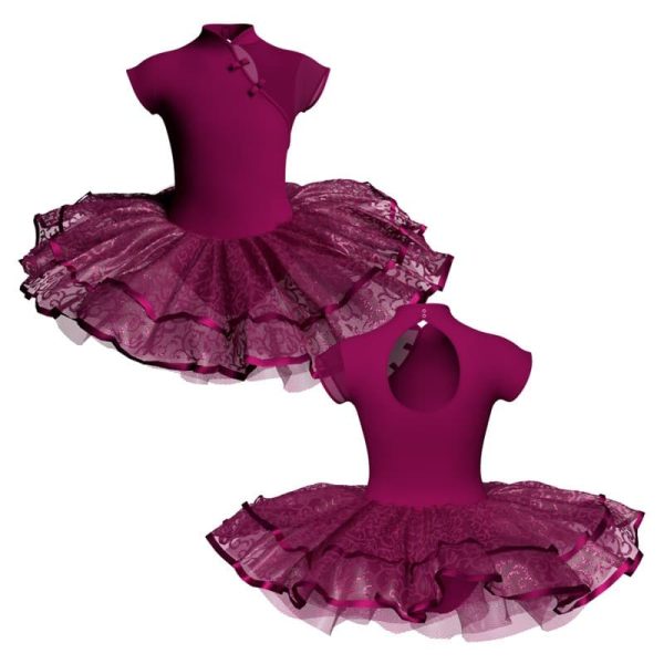 tutu da ballerina maniche aletta con inserto in rete o pizzo tuj250611