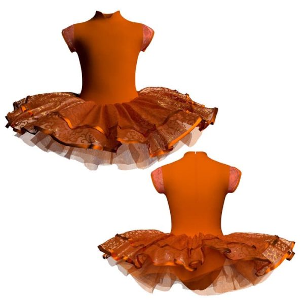 tutu da ballerina maniche aletta con inserto in rete o pizzo tuj2601