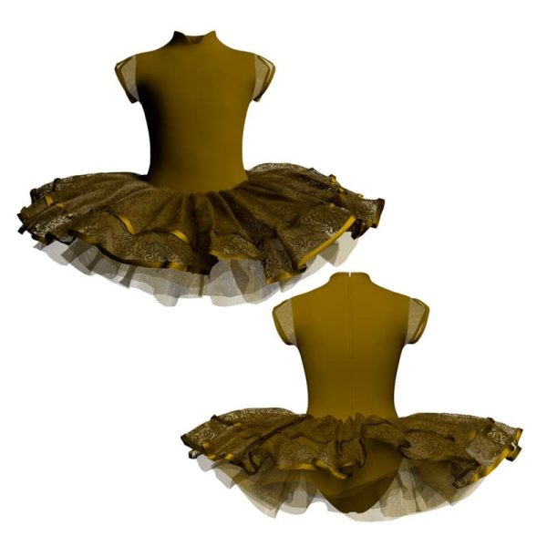 tutu da ballerina maniche aletta con inserto in rete o pizzo tuj260111