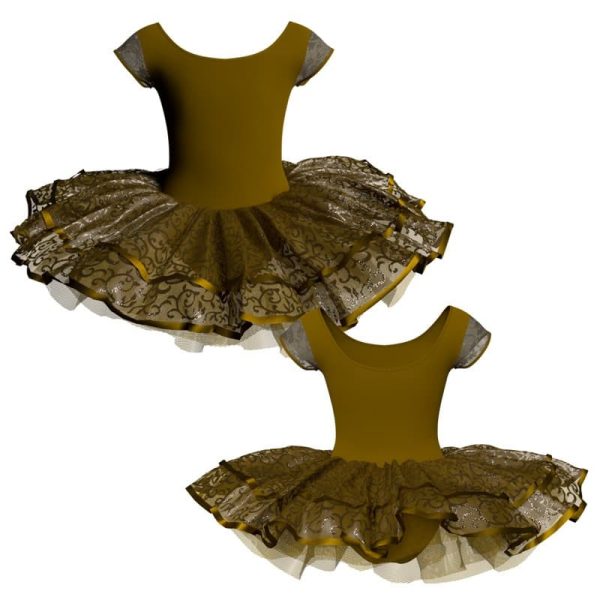 tutu da ballerina maniche aletta con inserto in rete o pizzo tuj408t