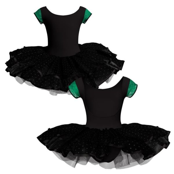 tutu da ballerina maniche aletta con inserto in rete o pizzo tuj414t