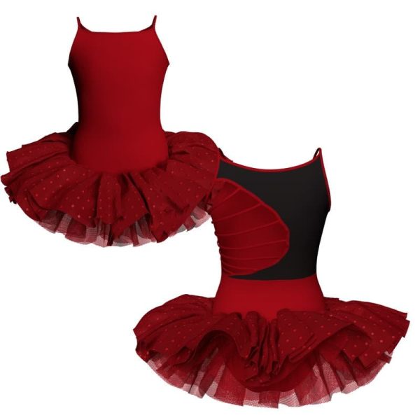 tutu danza bretelle con copritulle tua10956