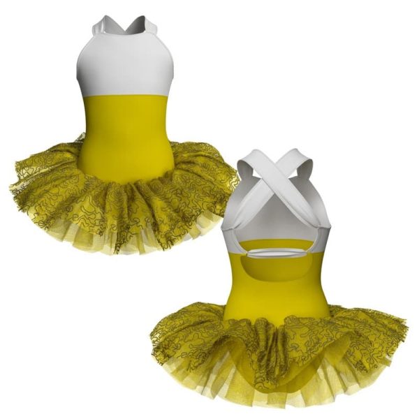 tutu danza bretelle con copritulle tua23267