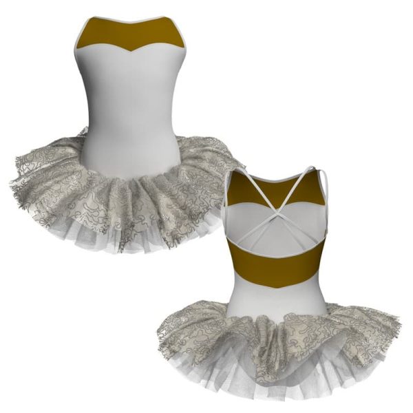 tutu danza bretelle con copritulle tua23434