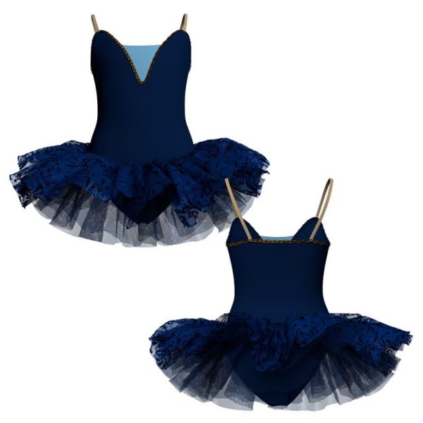 tutu danza bretelle con copritulle tua2526